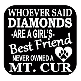 Mountain Cur Diamonds TP 501 Sticker 6" Decal rescue dog squirrel hunting