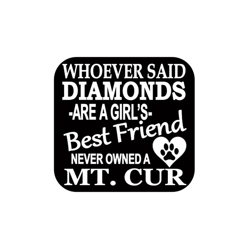 Mountain Cur Diamonds TP 501 Sticker 6" Decal rescue dog