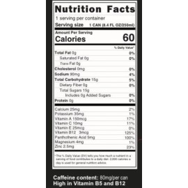 Energy Plus Energy Drink 24 Pk  Natural Power From Guarana. 8.4 Oz Can EXP 5/27