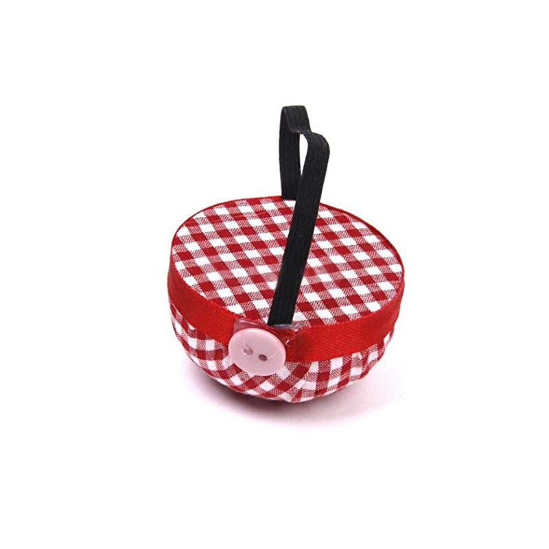 HAND Red Check Wrist Pin Cushion, 60mmW, Tailor, Students 1