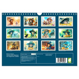 Kleine Hexen. Zauberhafte Mädchen mit magischen Kräften (Wandkalender 2026 DIN A4 quer), CALVENDO Monatskalender