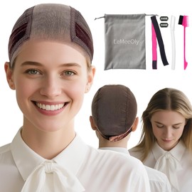 Lace Wig Cap for Women,Adjustable Wig Grip Cap with Velvet Band for Keeping Wigs In Place,Non Slip Caps Make Your Wigs Be Glueless(Nude)