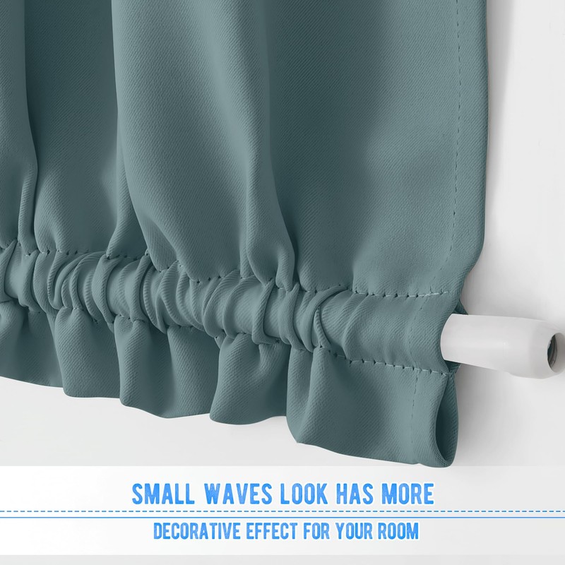 NICETOWN Door Curtains for Window, Thermal Insualted Rod Pocket Short