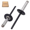 SKIR'CO Pack of 50 Large Flange Aluminium Blind Rivets 4.8