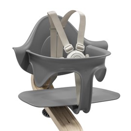 Nomi Baby Set, Grey - Provides Side & Back Support While Baby Learns to Sit - Includes Removable Harness for Ages 6-36 Months - Compatible with All Nomi Chairs