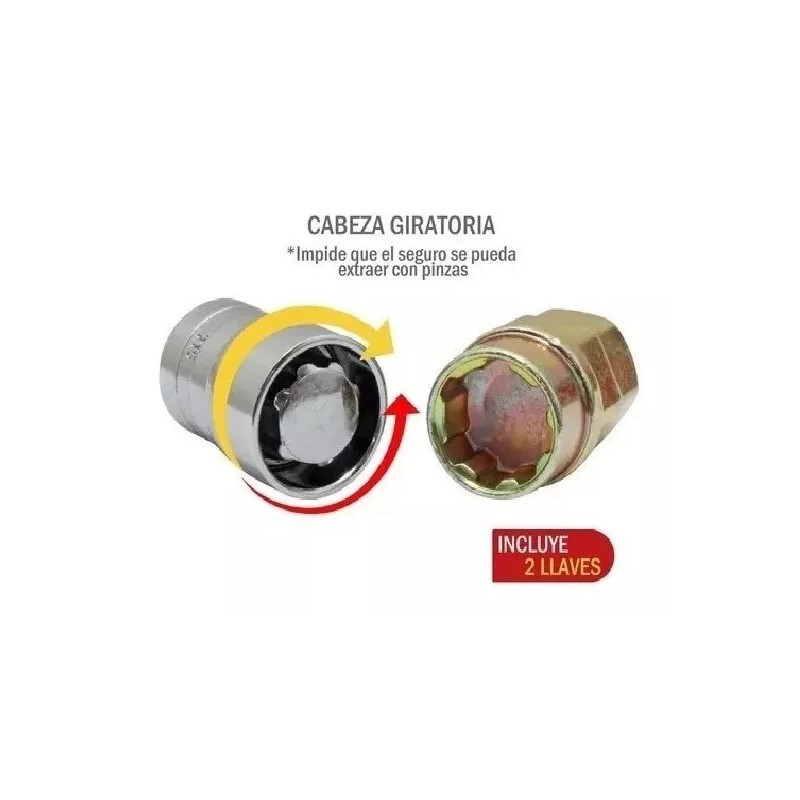 Mikel's Tuercas Birlos De Seguridad 2 Llaves Mikels Para Honda