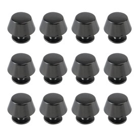 MY MIRONEY Screwback Studs Nailheads Purse Handbag Feet Nailhead Gun Black Flat Stud Metal Cone Studs Rivet Bullet Spikes for DIY Purse Handbag Leather Craft,0.43" x 0.31",Pack of 12