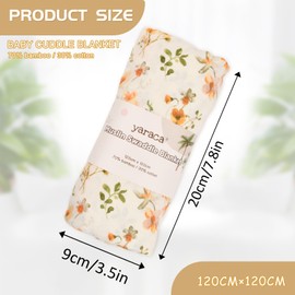 hongmo Baby Swaddling Cloth, Muslin Cloth, 120 x 120 cm, Muslin Swaddle Blanket, Muslin Nappies, Baby Bamboo Cotton Swaddle Wrap, Baby Gifts for Birth Boys and Girls (Green Grass)