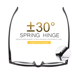 Vepiant Gafas De Distancia Corto De Vista Miopía Hombres Mujeres Bisagras Resorte Transición Fotocrómico Gafas de sol Negro Gafas De Montura Completa Gafas Para Miopes ESTAS NO SON GAFAS DE LECTURA