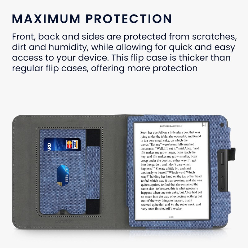 kwmobile Case Compatible with Tolino Vision 6 Case - Flip