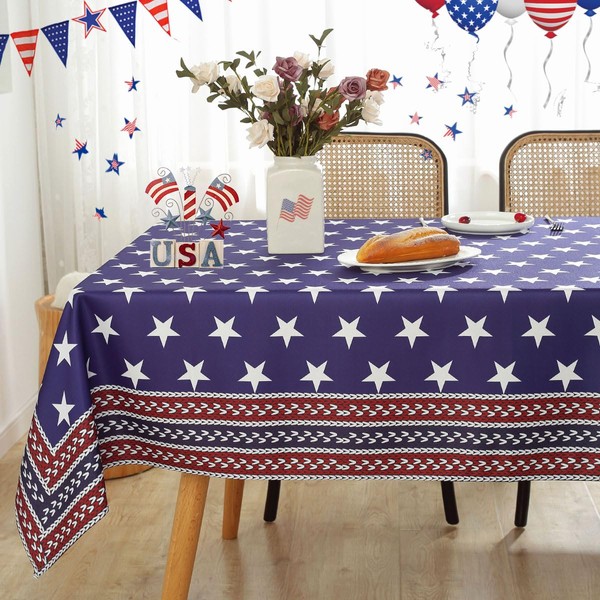 4th of July Tablecloth Rectangle 52 x 70 Inch American