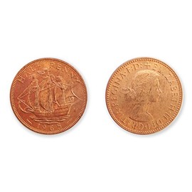 Collectible Coins - 1965 Uncirculated British half penny/GB UNC/1/2 pence