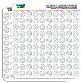 Volleyball 1/2" (0.5") Planner Calendar Scrapbooking Crafting Stickers - Clear