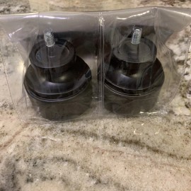 Cambria Set of 2 Cambria Complete Premier Finials -Urban Design - Satin Black.