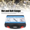 26 PCS Nut Bolt Thread Checker High Accuracy Carbon Steel