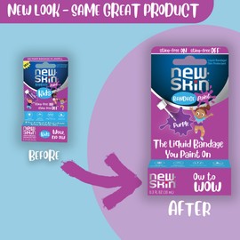 New-Skin Kids Liquid Bandage Paint, Sting Free Waterproof Bandage for Scrapes and Minor Cuts, 0.3 Ounce (Packaging May Vary)