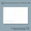 POPRUN Diary A5 Week to View 2026 PU Leather Soft