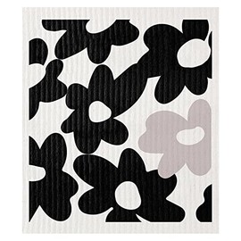 Santa Barbara Design Studio Dish Cloth Organic Kitchen Washcloth, 7.75" x 7", Modern Flower