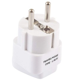 2 Pack European Travel Adapter Plug for European Outlets - Type C, Type E, Type F - Europe Plug Adapter Works in France, Spain, Italy, Germany, Netherlands, Belgium, Poland, Russia & More