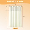 River Dream Beige Fabric Shower Curtain or Liner with Sheer