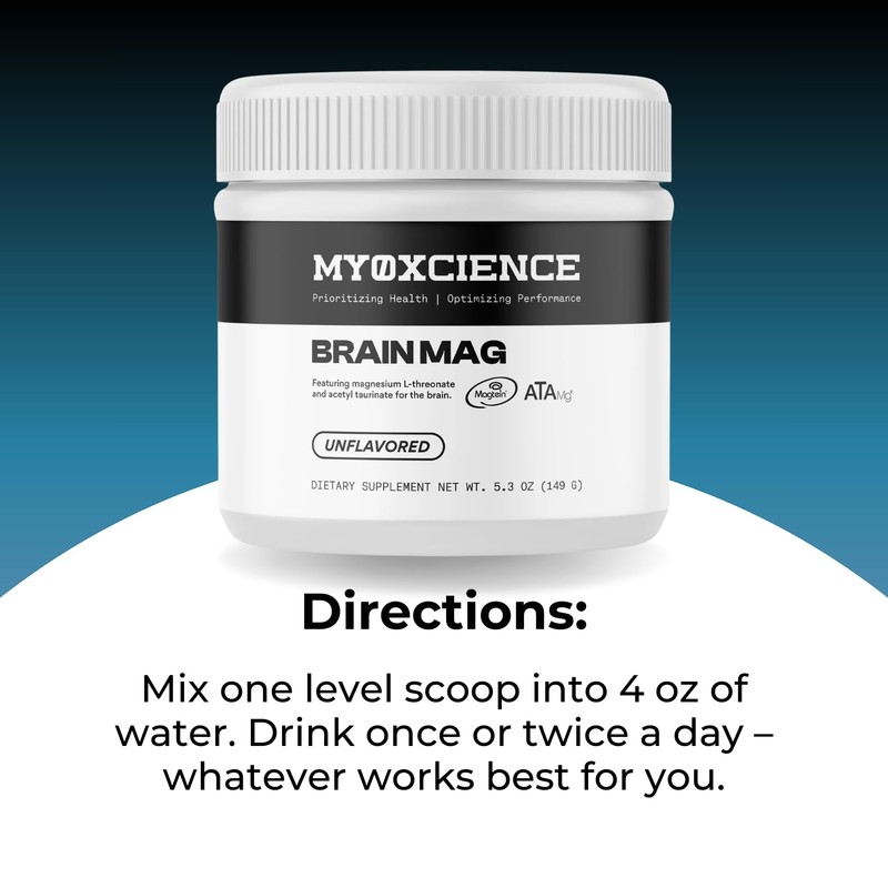 MYOXCIENCE Brain Mag | Magnesium L-Threonate Magtein & Magnesium Glycinate