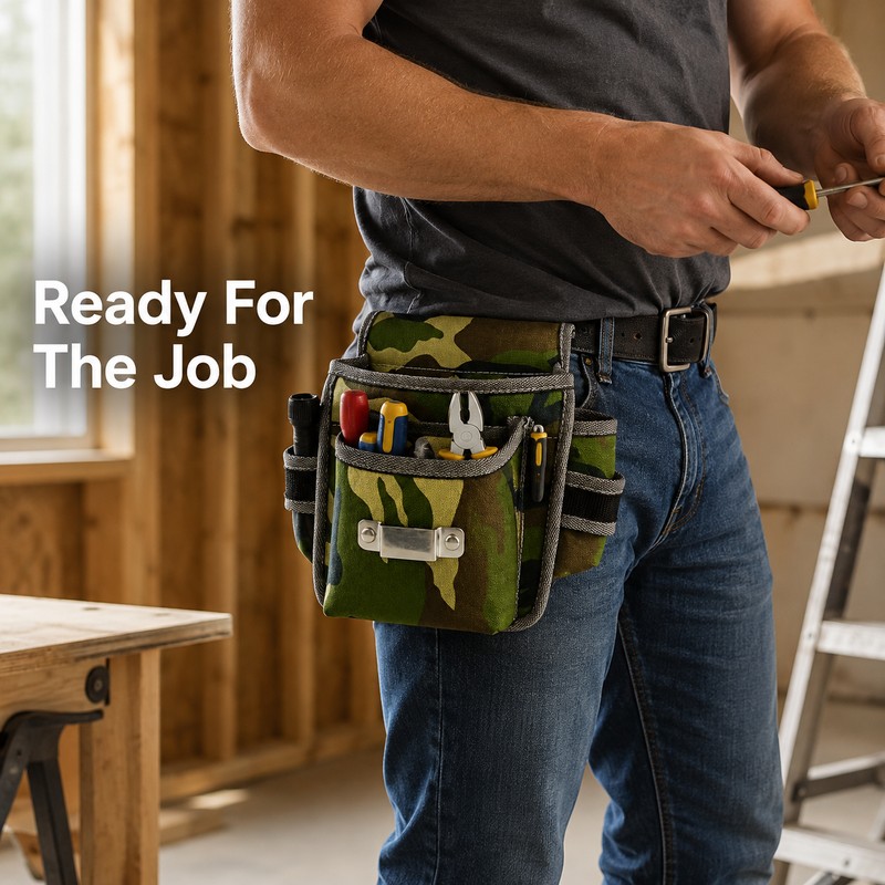 Tool Waist Pouch for Repairs – Multi-Pocket Oxford Cloth Organizer