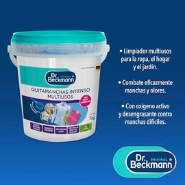 Dr. Beckmann, Quitamanchas Intenso Multiusos, en Polvo, para Ropa Blanca y Color, con Oxgeno Activo, Funciona en Superficies, en Polvo, Calidad...    