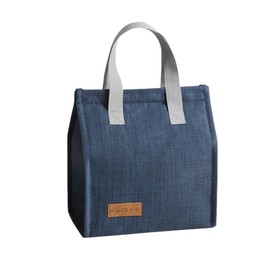 Lunch Bag, Insulated Lunch Bag, Stylish, Office, Commute, Picnic, Shopping, Shopping, Excursions, Outdoors, Compact, Lunch Box (Navy)