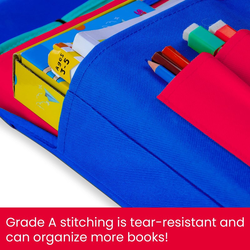 Godery Chairback Buddy Pocket Chart,Storage Canvas Seatback Stuff Storage Pocket