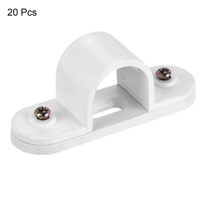 sourcing map PVC Conduit Saddle Pipe Clip 20mm Securing for