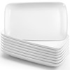 Bgtecho Rectangular Salad Plates Set of 8,8 Inch Porcelain Dessert