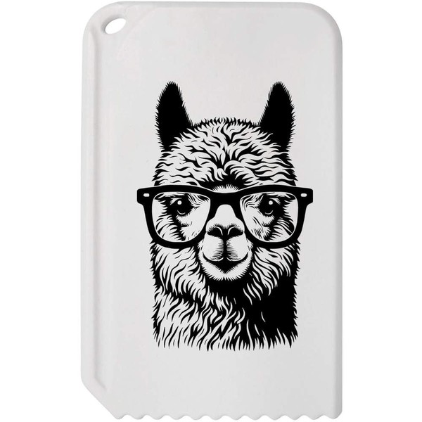 'Alpaca Wearing Glasses' Plastic Ice Scraper (IC00037970)