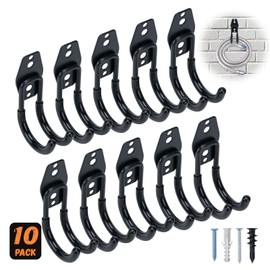 Goture Garage Hooks, Heavy Duty Garage Storage Hooks,Wall Mount Storage Hanger, Bike Hooks,Power Tool Holder,Wave Hooks Garage Wall Hooks for Garden Lawn Tools, Ladders, Weed Eater, Garage Organizer