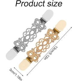 Miecux 4Pcs Dress Clips Back Cinch, Elegant Vintage Shirt Clothes Clips for Women Clothing Cincher, Vintage Sweater Shawl Clips for Women Wearing, Cardigan Collar Shawl Scarf Brooch for Decor