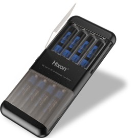 Hixon 8 Pack Rechargeable AAA Lithim Batteries with AAA to AA Converter, 1100mWh 1.5V Constant Output Triple a Li-ion Battery 1600 Cycles Long Lasting Low Self-Discharge