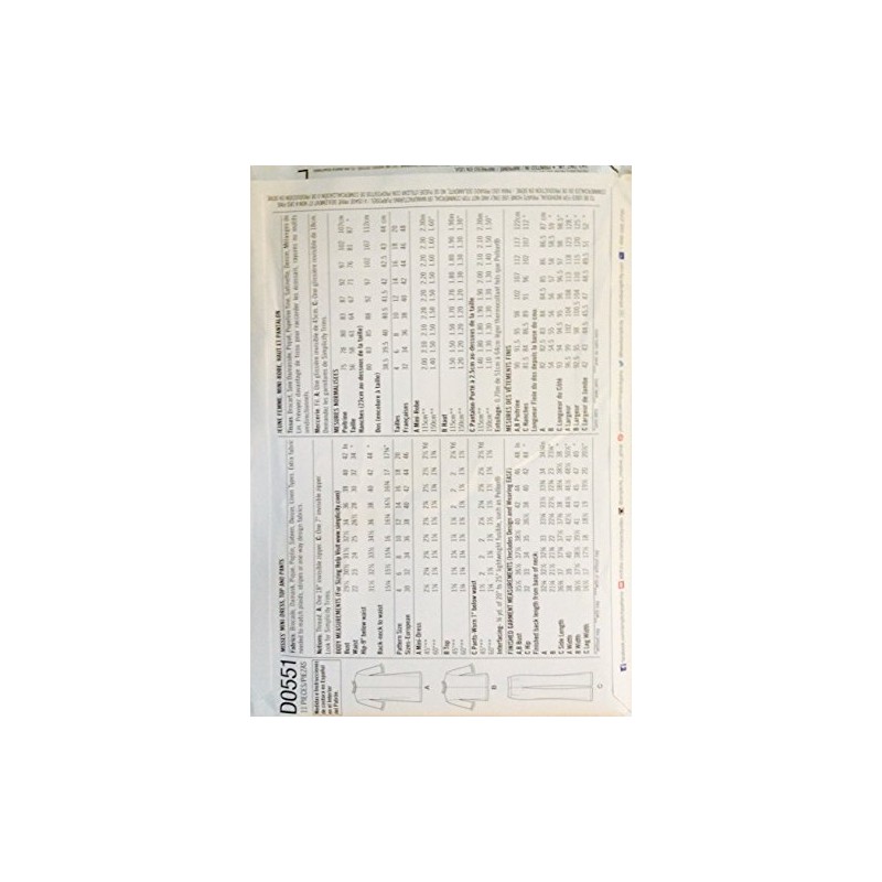 Pattern D0551 P5 Size 12-20 (Cynthia Rowley)