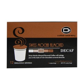 Decaf Swiss Mocha Almond Single Serve Coffee Pods | 12ct | SWP Decaf Coffee | Gourmet Flavored Coffee