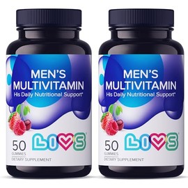 LIVS Men’s Multivitamins Gummies | Chewable Multivitamins for Men Health, Iron & Immune Support | Daily Vitamins with Zinc, Vitamin D3, B12, Biotin & More | Gluten Free & Vegan Gummy Vitamins – 100 Ct
