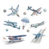 DaraBaby Vinil Decorativo Infantil Aviones Piloto Cuarto Niños Bebé