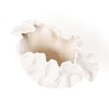 Francfranc Ceramic Ruffle Flower Base S White Ceramic Vase Home