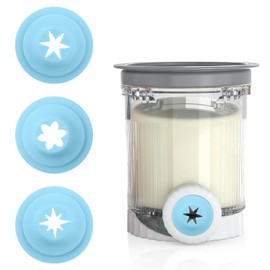 3pcs Nozzle Replacement for Ninja CREAMI, BPA-Free Replacement Nozzles Parts Compatible with Ninja Swirl Ice Cream & Soft Serve Makers Nc700 Nc701 Series (Blue)