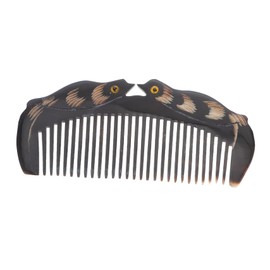 BIUDECO Teethed Static Hair Comb Creative Horn Comb for Hair Styling Natural Ox Horn Massage Brush