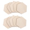 OHPHCALL 100pcs Unfinished Wooden Hexagon Slices Hexagon Shape Blanks for