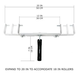 Allgala Aluminum Double Arm Roller Frame Adjustable from 12-18 Inch with Black A8 Handle