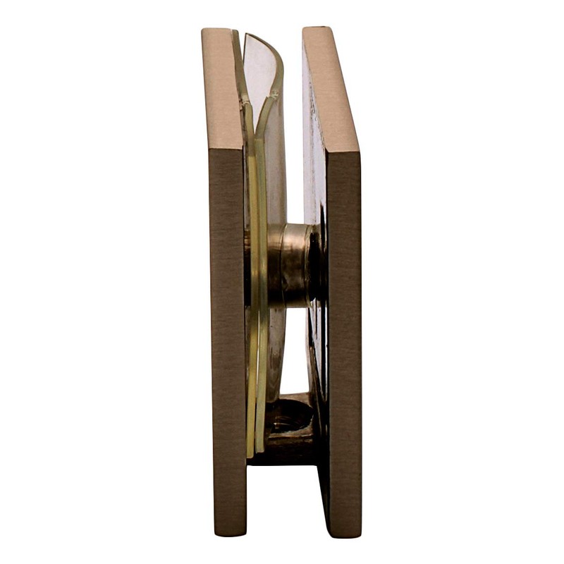 C.R. LAURENCE SCU4ABRZ CRL Antique Bronze Square Style Hole-in-Glass Fixed