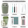 2PCS Bathroom Accessories Set, Sage Green Soap and Toothbrush Holder
