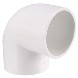 TOP-VIGOR 2Pcs 50mm Slip 90 Degree PVC Pipe Fitting Elbow Coupling Connector, Water Pipe Slip Socket Connector for PVC Pipe Corner Connection, White