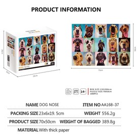 RAJRNED 1000 Piece Jigsaw Puzzle for Adults (Dog Nose, 27.5 * 19.7 in)