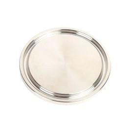 QiiMii - Brida de virola de tres abrazaderas, tapa sanitaria para el extremo de la tapa de acero inoxidable 316L, abrazadera de montaje de 1.5 pulgadas (38 mm), paquete de 2