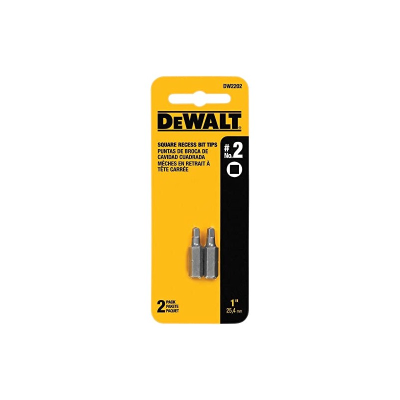 DEWALT DW2202 #2 Square Recess Bit Tip (2-Pack)